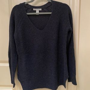 Autumn Cashmere Ribbed V-neck Sweater
